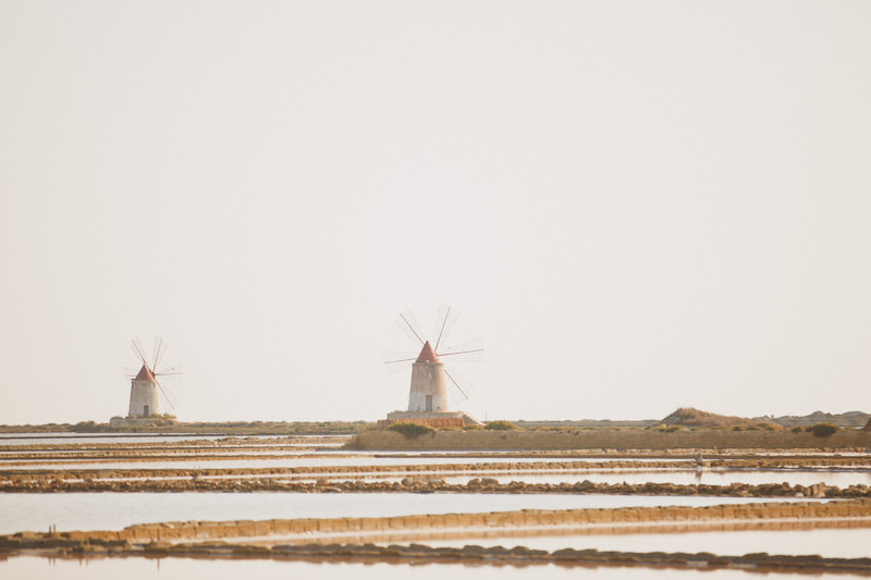 Salt extraction field in Sicily