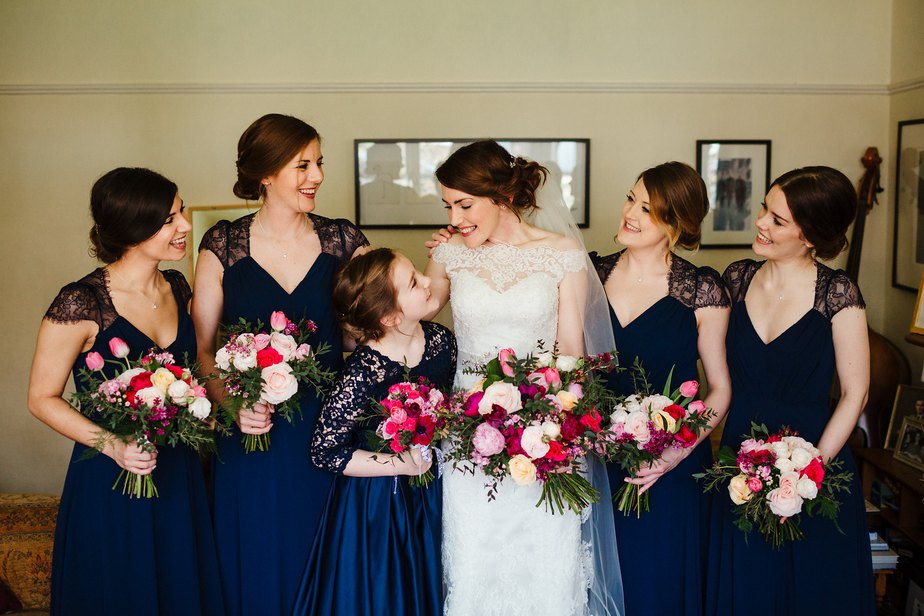 Bridesmaids before wedding ceremony photo