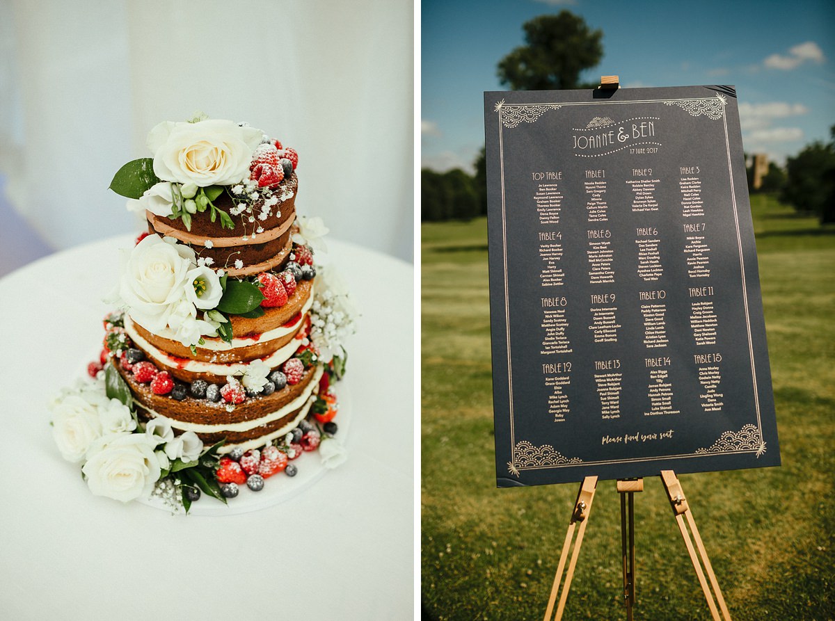 Modern wedding naked cake