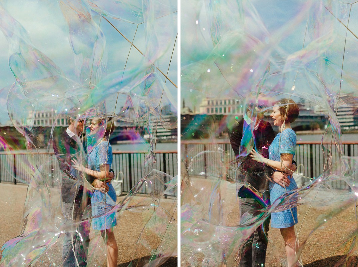 Creative London Southbank pre wedding photography