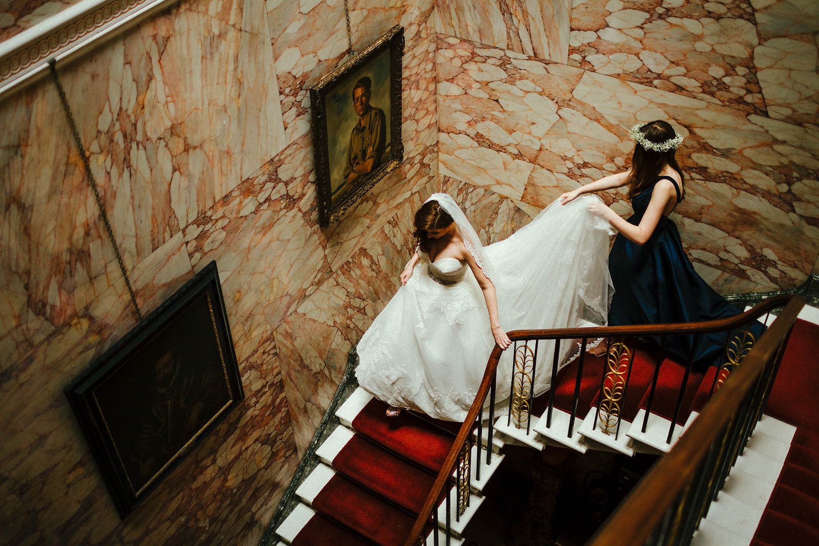 Elegant bridal entrance to ceremony