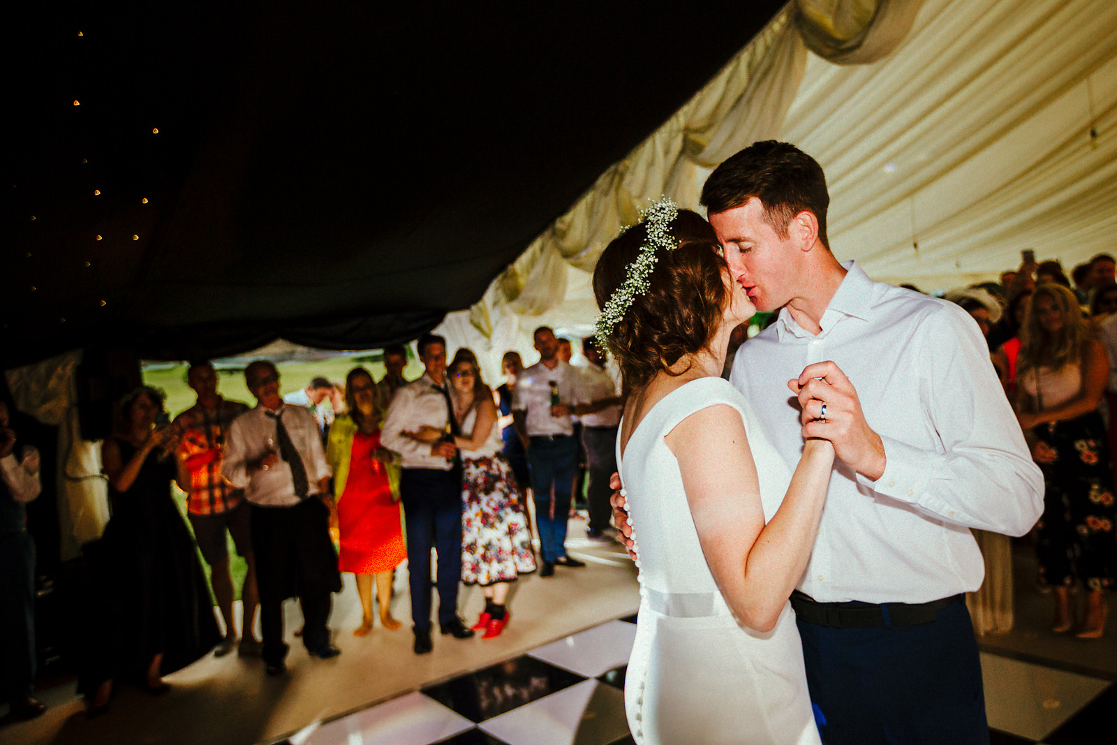 First dance photography at Courteenhall Estate