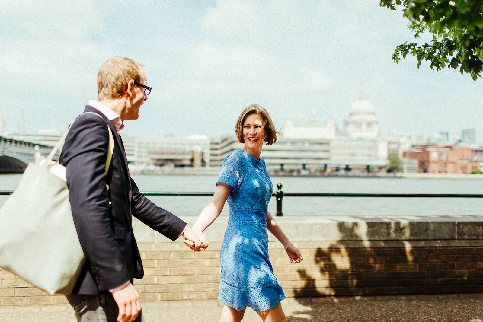 Natural London Southbank pre wedding photography