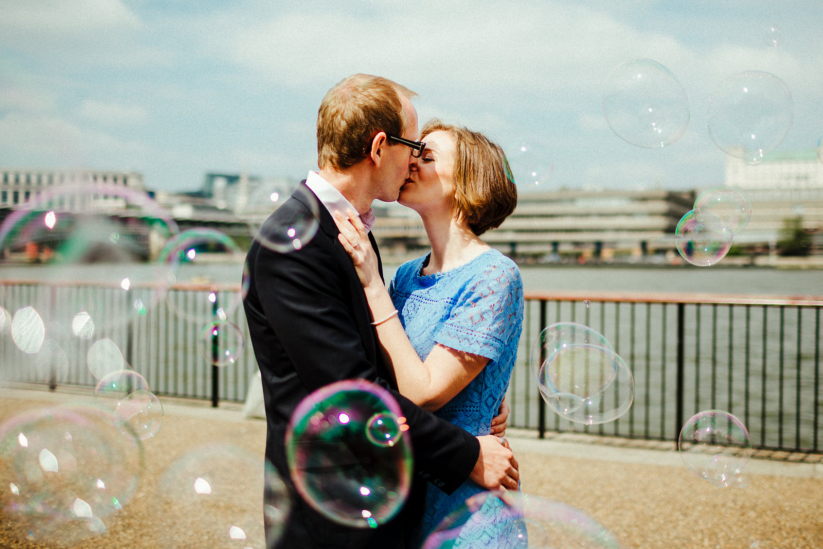 Creative London Southbank pre wedding photography