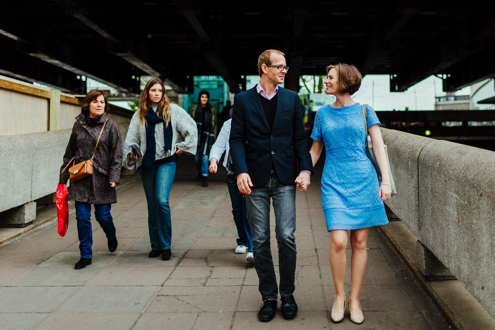 Relaxed Southbank engagement photos