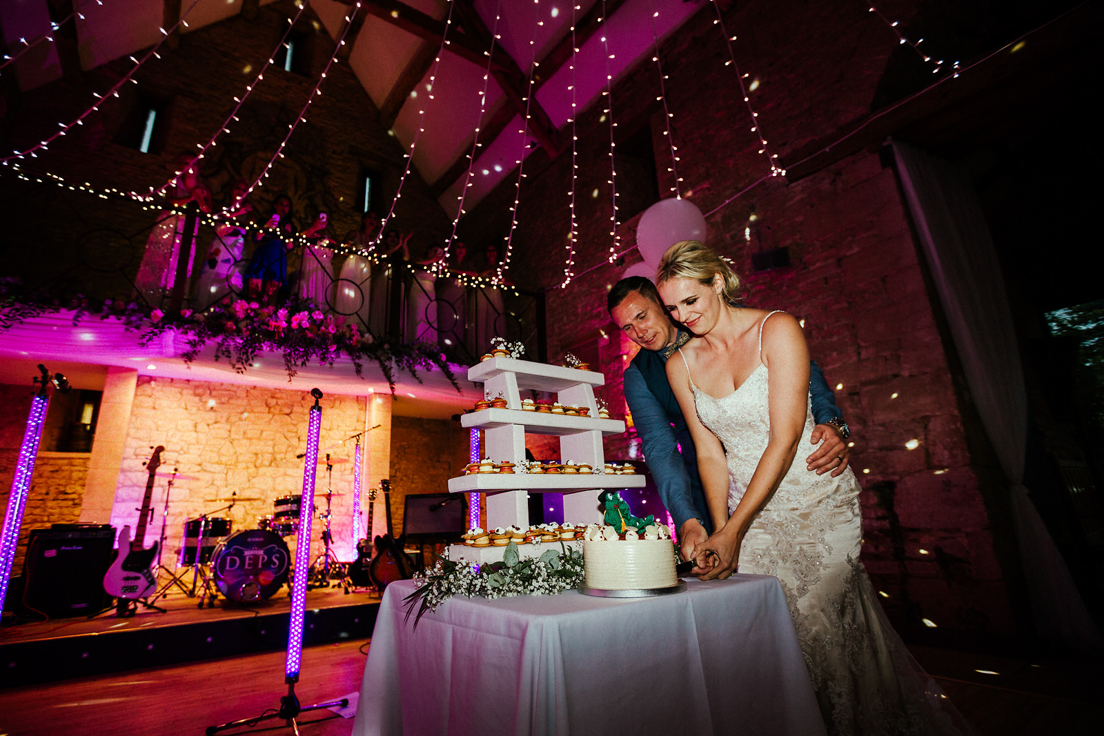 Tetbury barn wedding cake photography