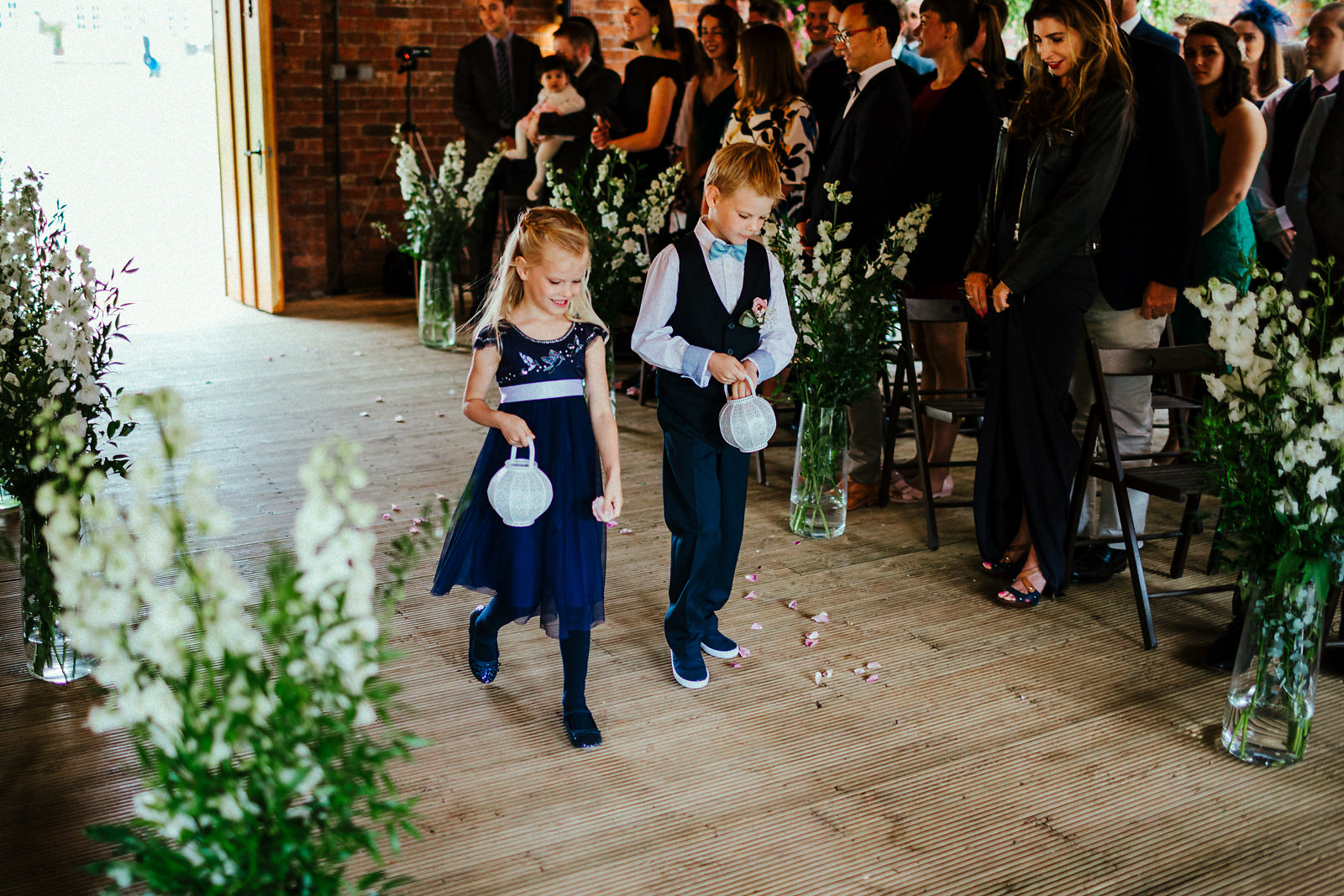 Pageboy and flowergirl blue outfits