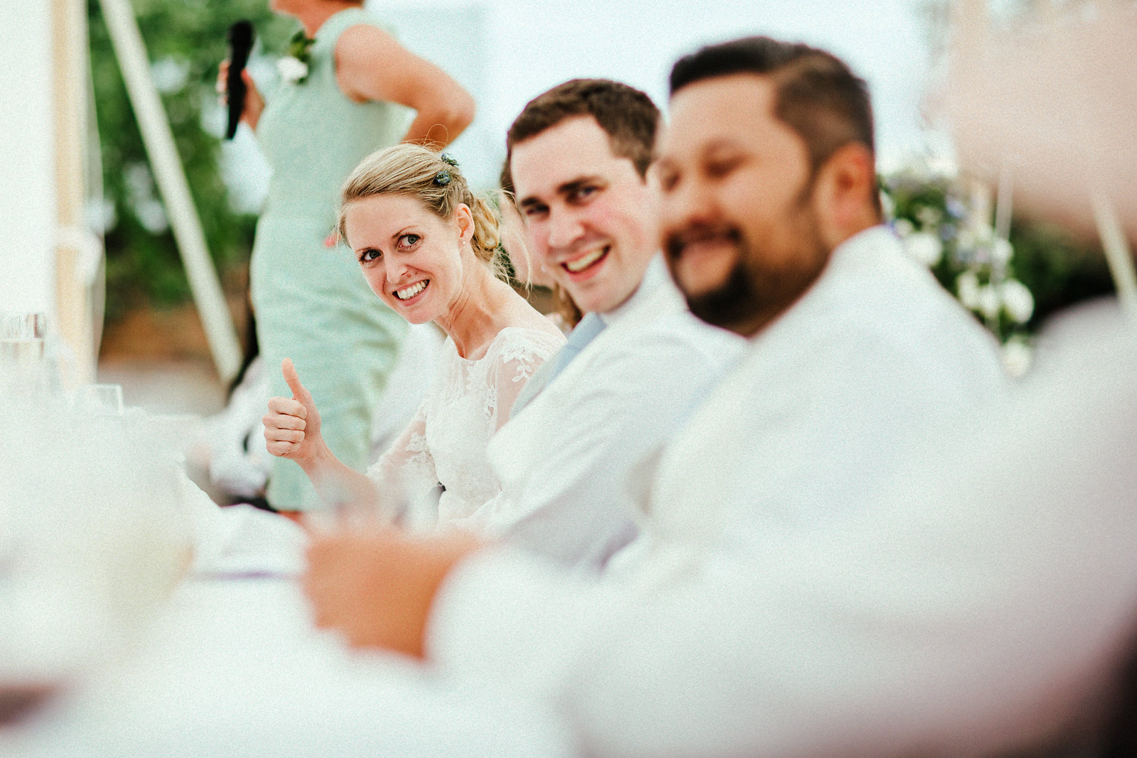 Brides emotions during the speeches