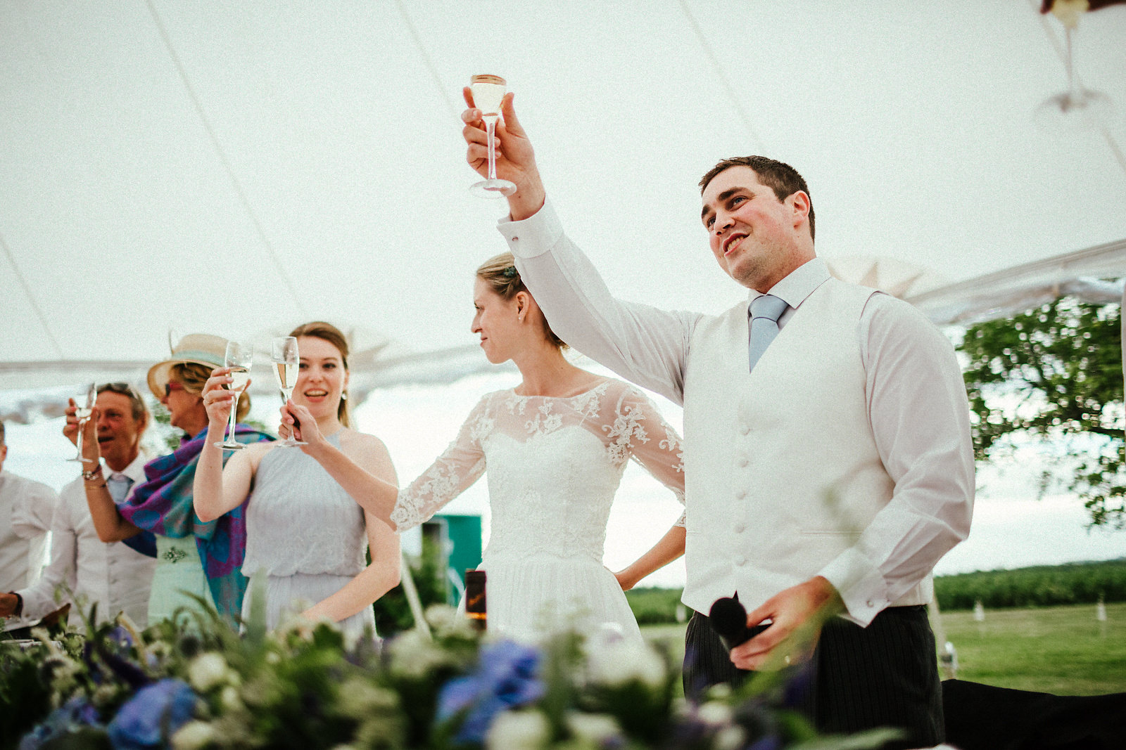 White Wedding marquee photos