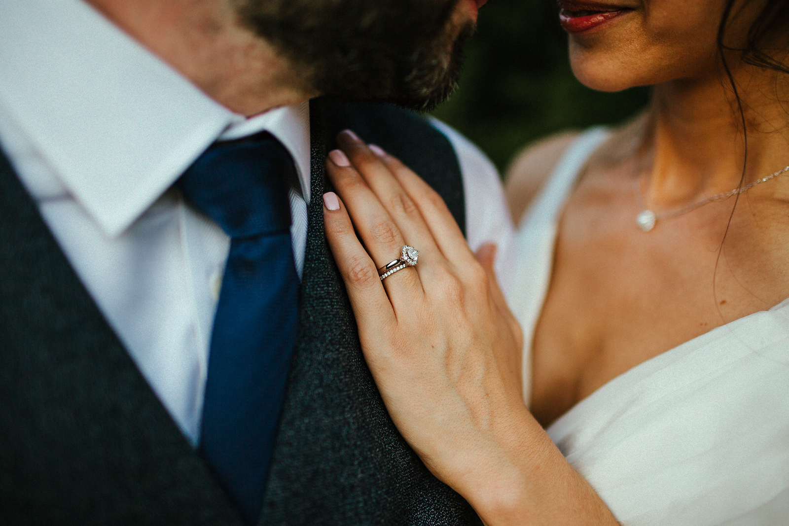 Beautiful wedding ring detail photo