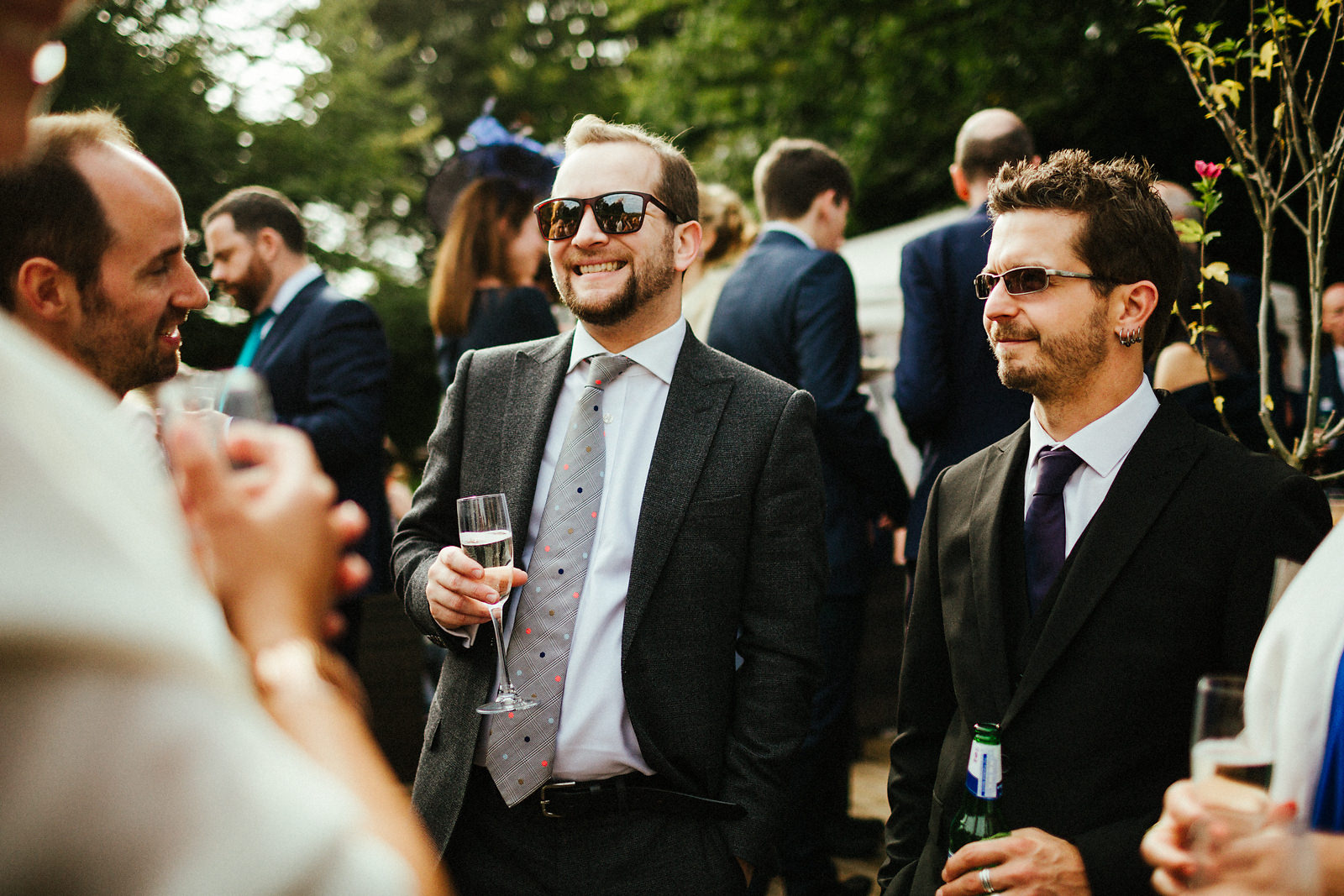 Outdoor receptions drinks at Kings Chapel