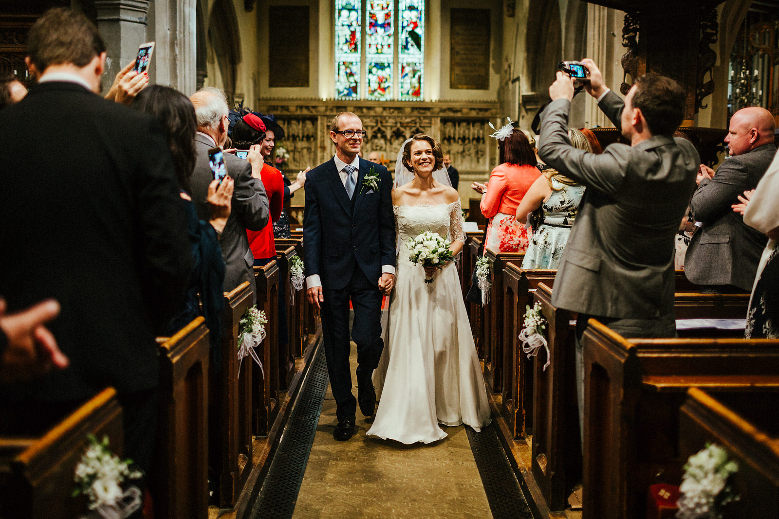 Exit at Kings Langley church wedding