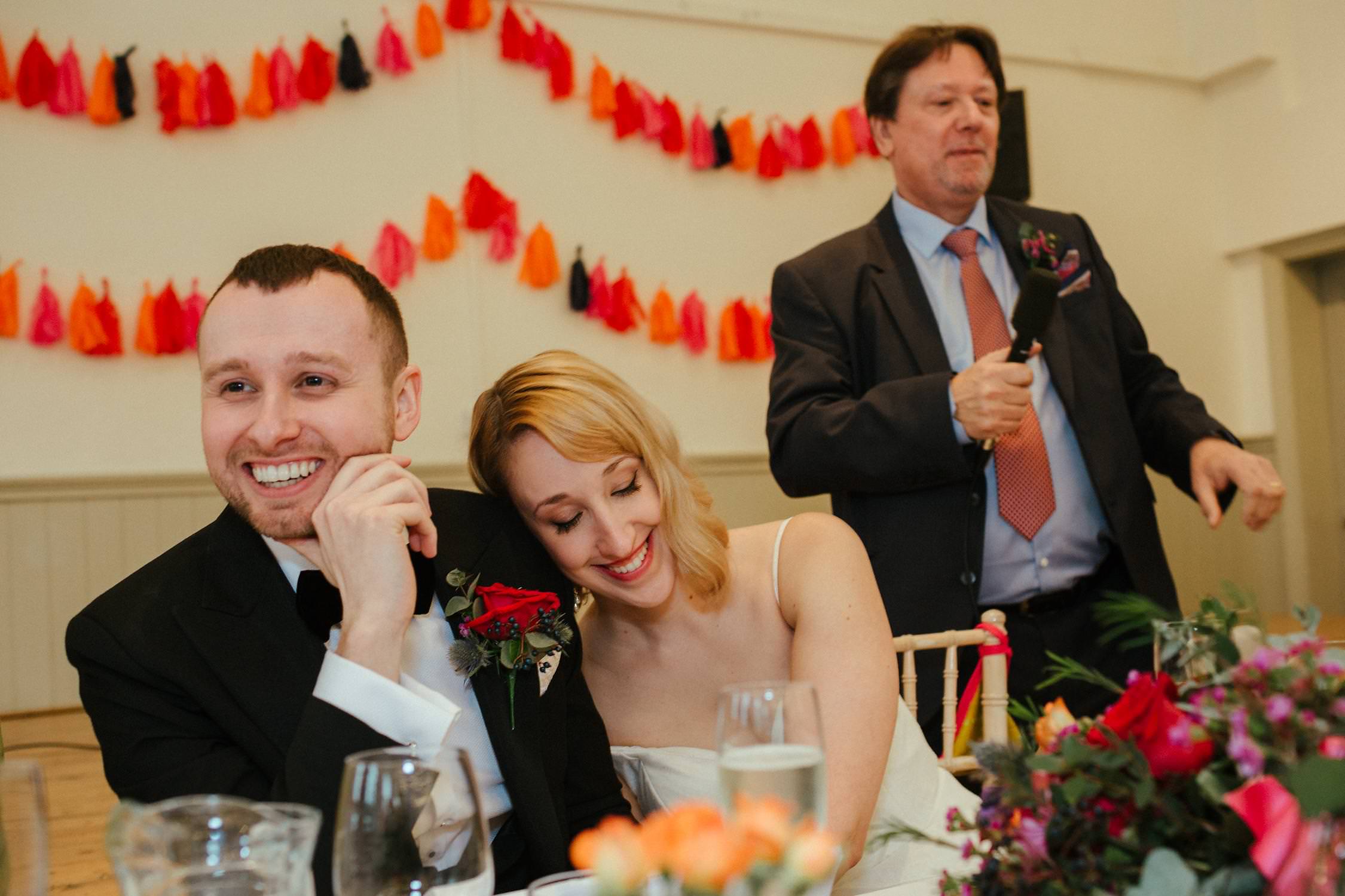 Hastoe village hall wedding speeches