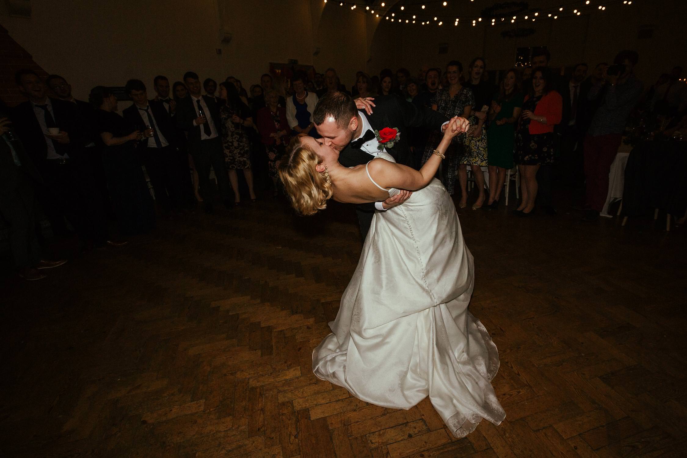 Wedding First Dance photos at Hastoe village hall 