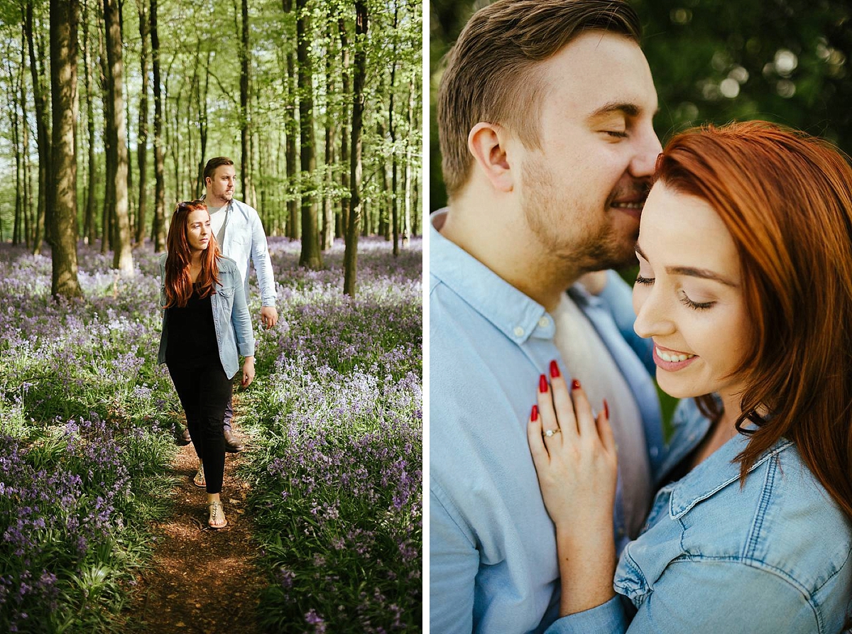 Dockey wood Bluebells Pre-wedding photography