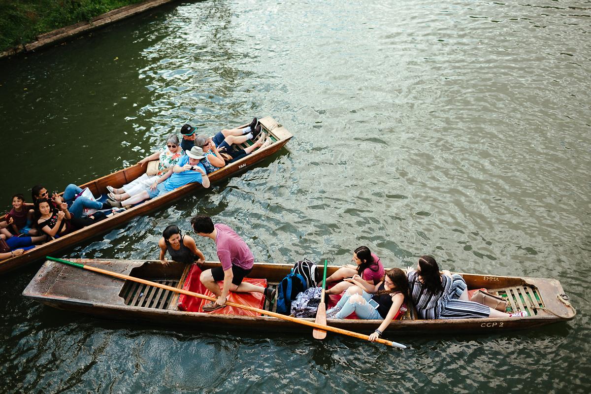 Punting on river Cam