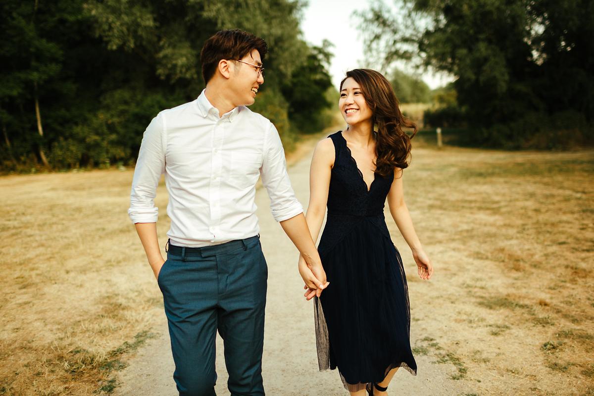 Fun pre-wedding photos in Cambridgeshire 