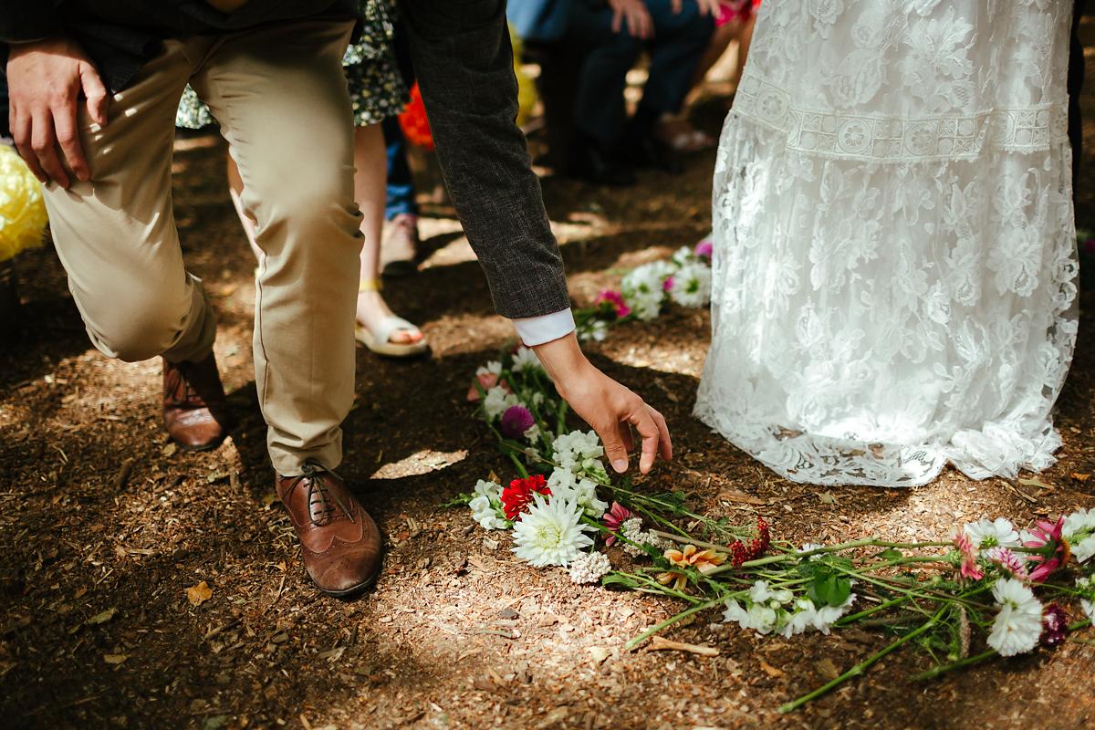 Woodland wedding photography