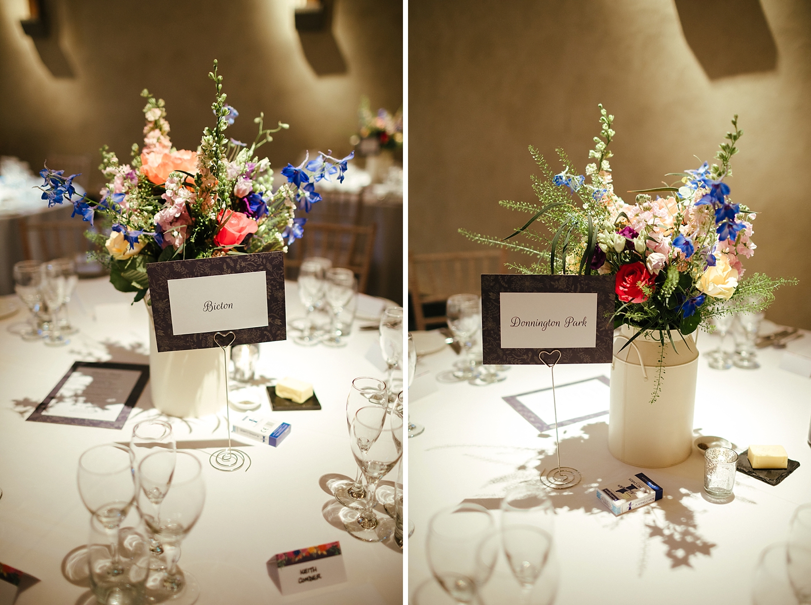 Barn wedding table decorations