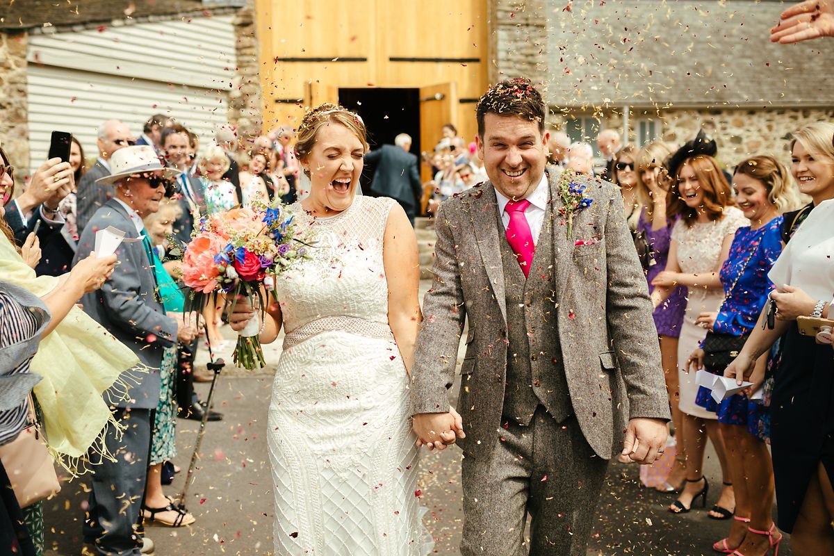 The Great Barn wedding confetti