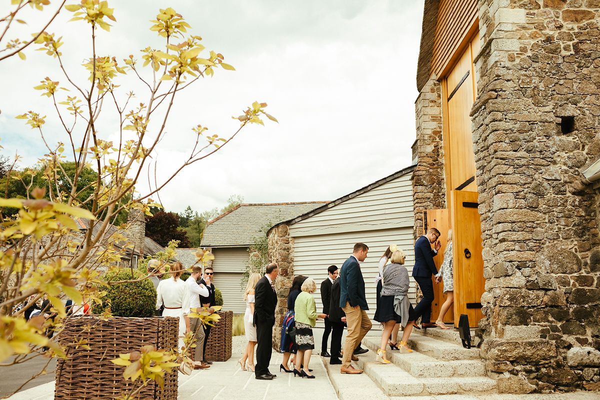 Arriving guests to the Great Barn in Devon