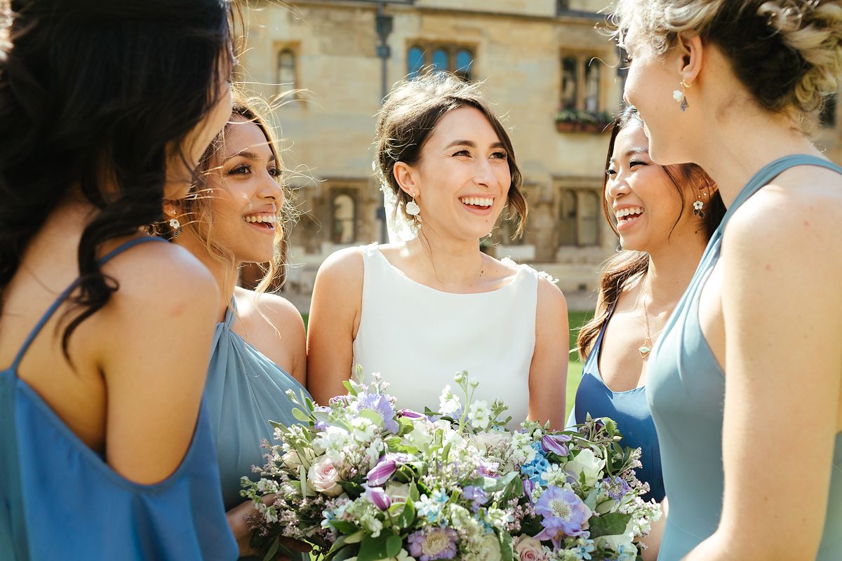 Wedding group photos at Brasenose college