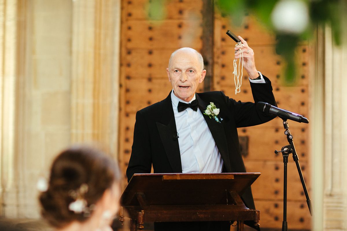 Wedding speech in Oxford Divinity School