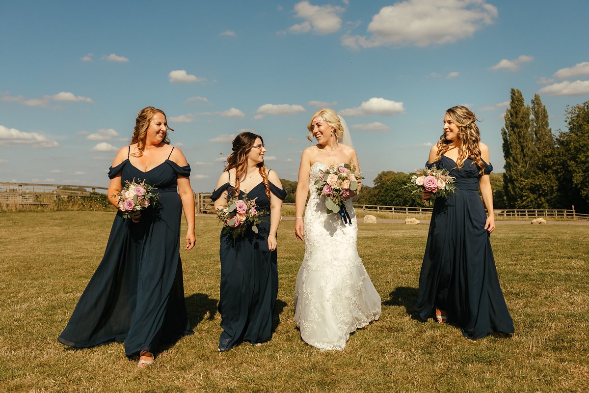 Fun wedding group photos at Notley Tythe Barn 