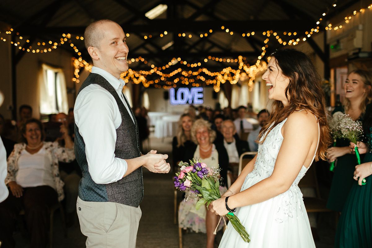 Ceremony Barnutopia glamping wedding photos