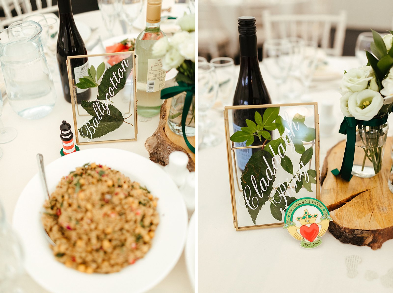 Irish themed wedding table decorations