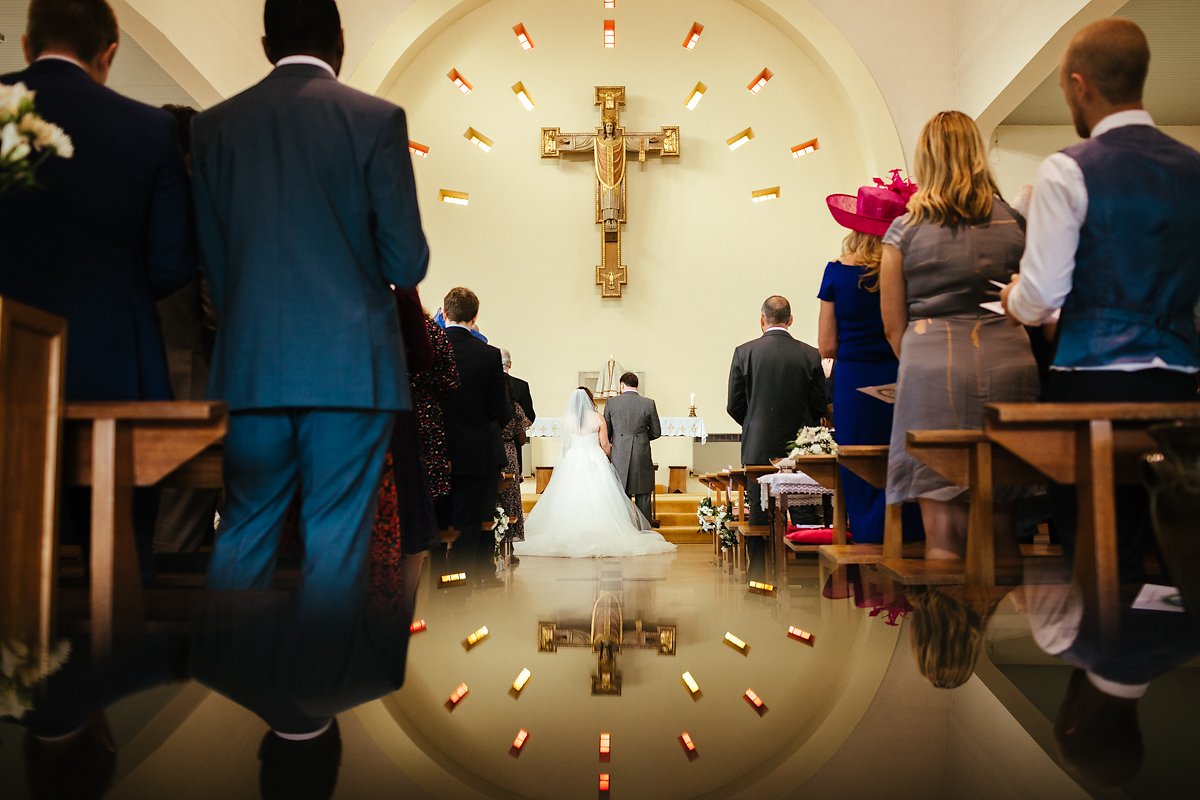 Creative Catholic Church wedding ceremony