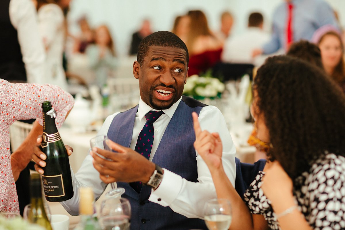 Wedding guests at Creslow Manor