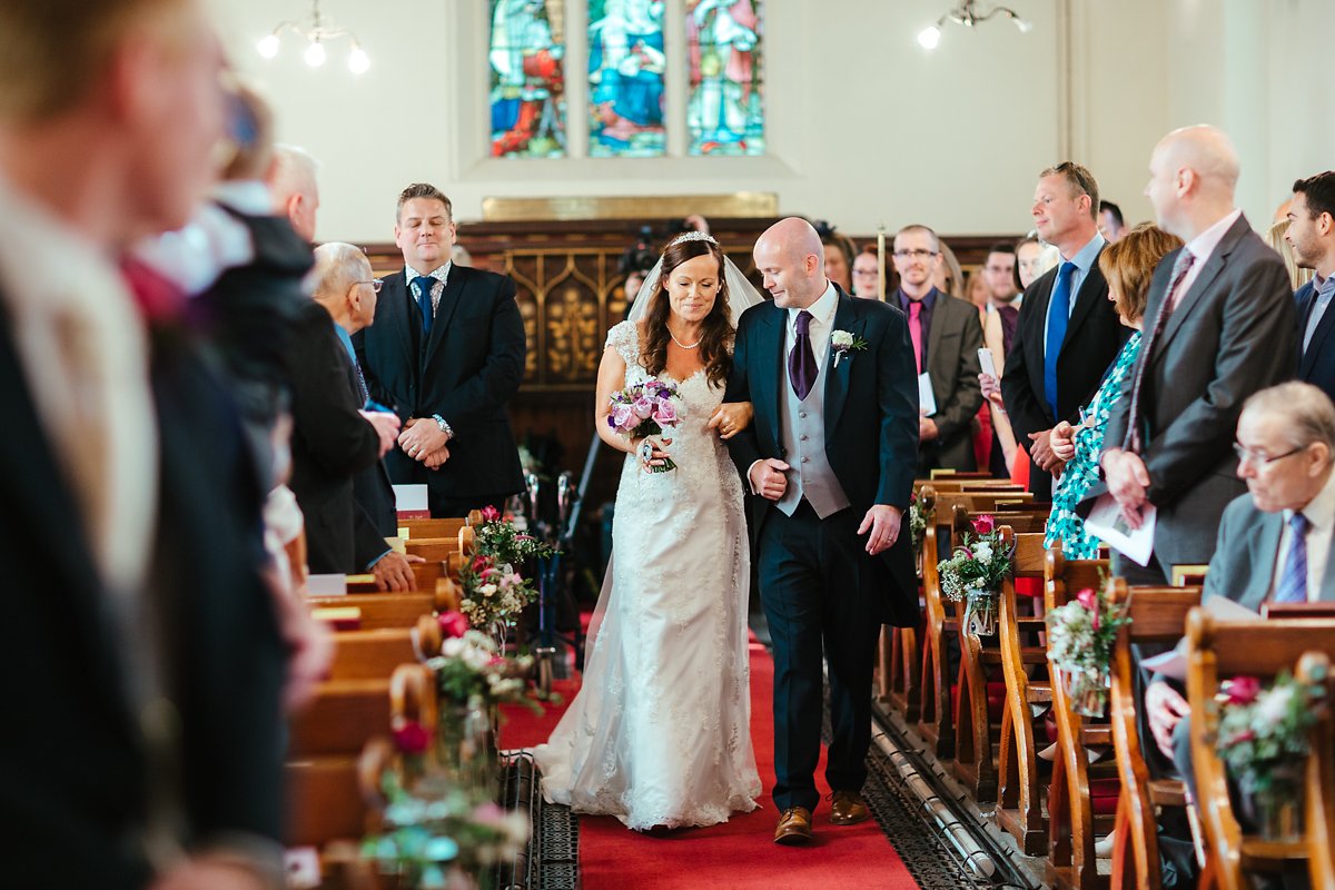 Bride arrives at Latimer Estate church