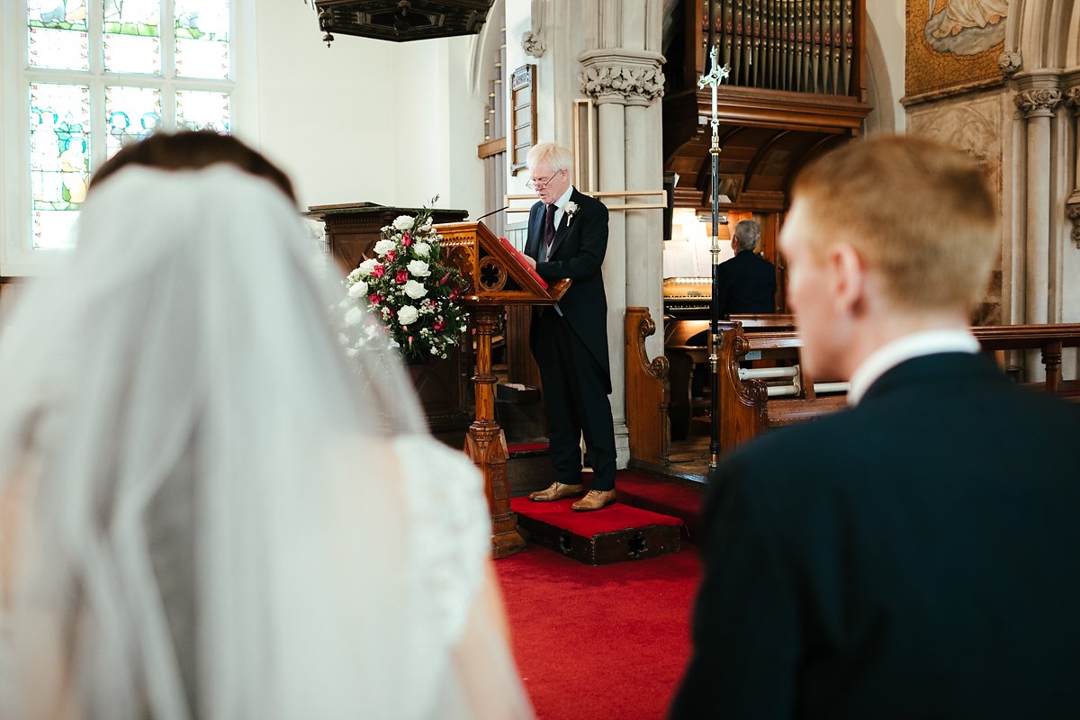 Autumn wedding ceremony at Latimer Estate