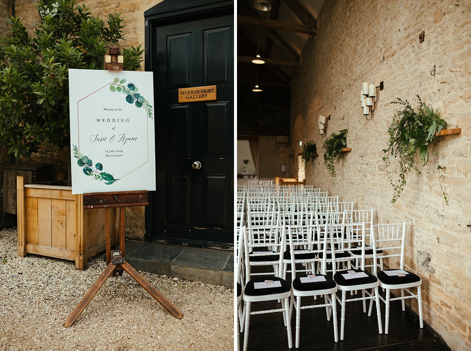 Entrance to a wedding ceremony decorations