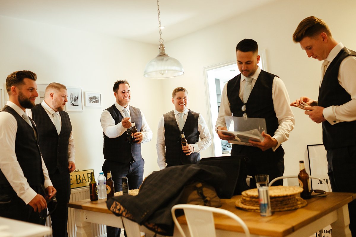 Boys getting ready for a wedding day