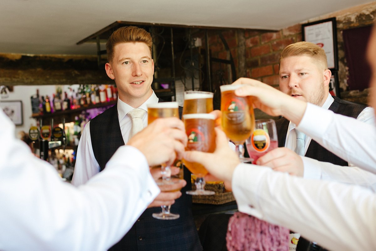 A few beers before a wedding ceremony