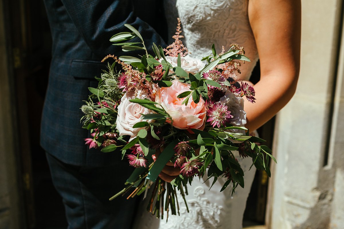 Summer wedding flower bouquet