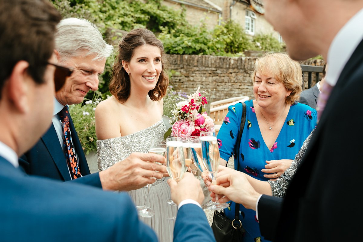 Wedding reception at Merriscourt courtyard