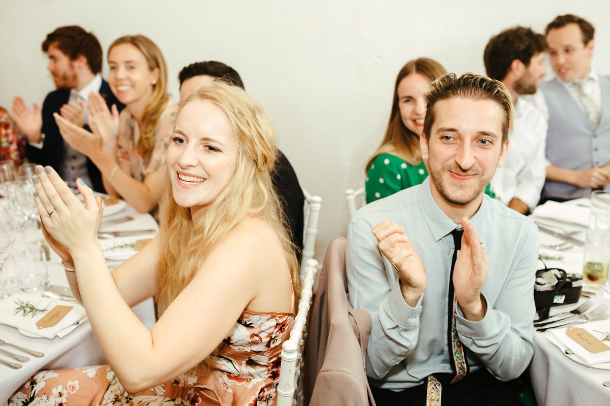 Wedding guests at Merriscourt venue