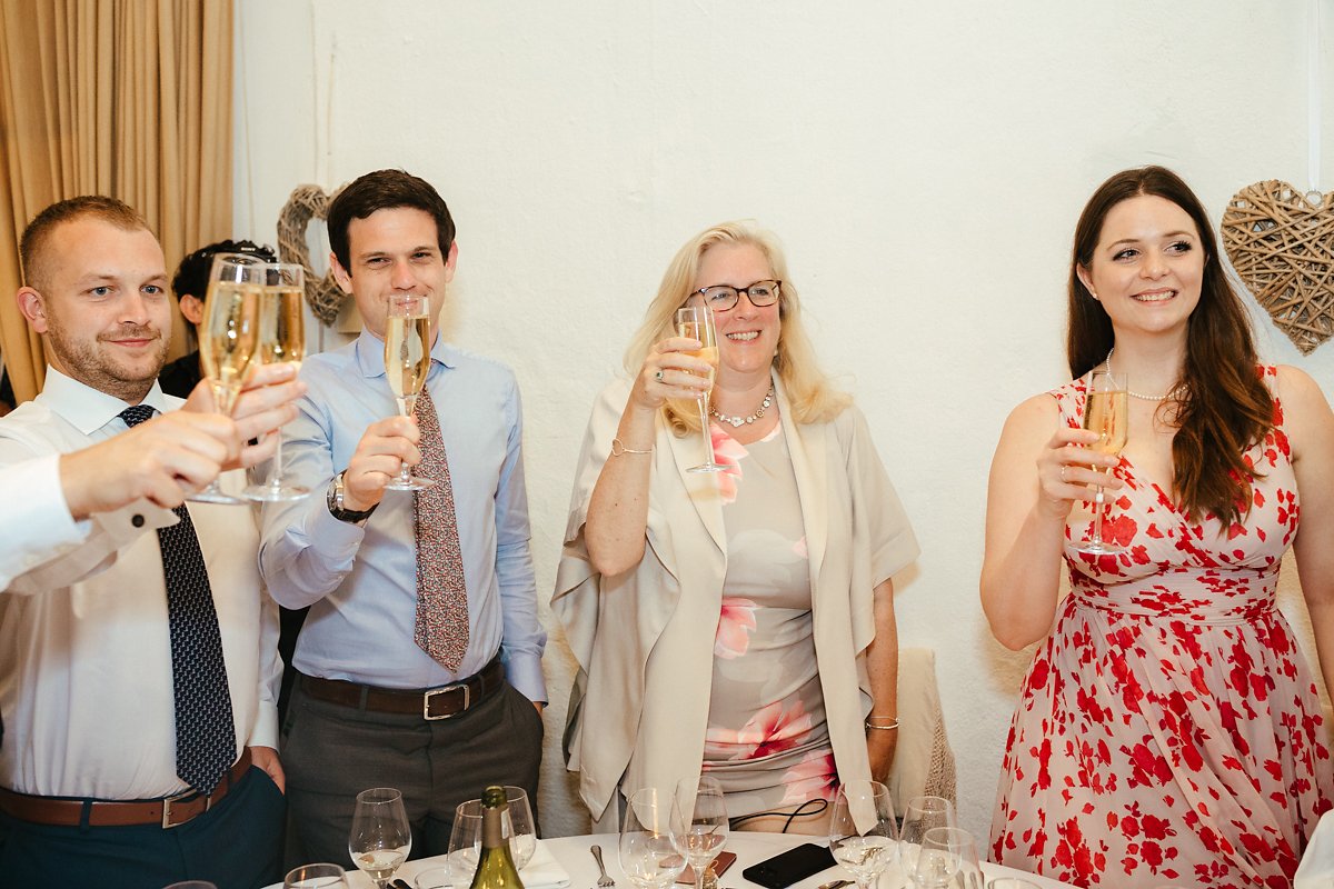 Speeches in the White Barn at Merrscourt venue