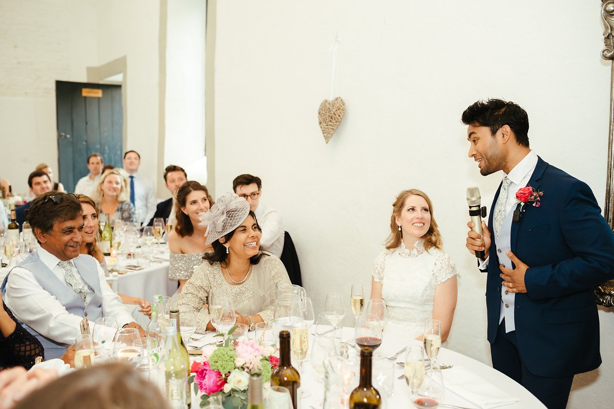 Speeches in the White Barn at Merrscourt venue