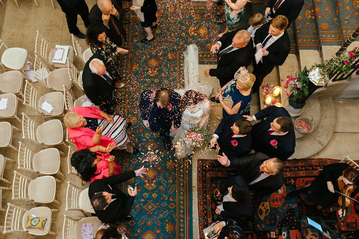 Creative confetti photos at Ashridge House