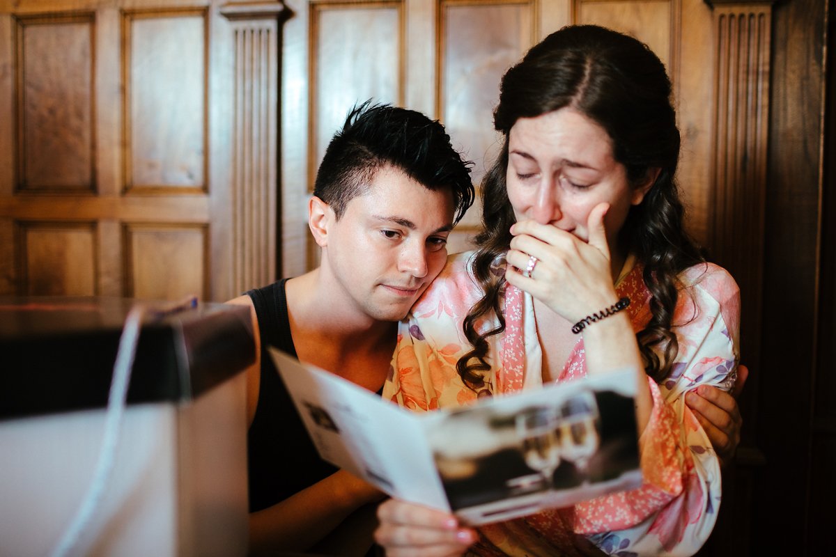 Bride received a message from the groom