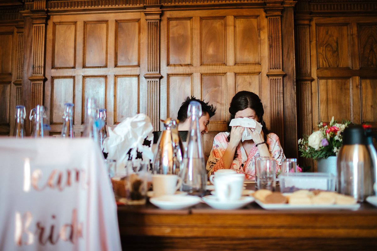 Bride received a message from the groom