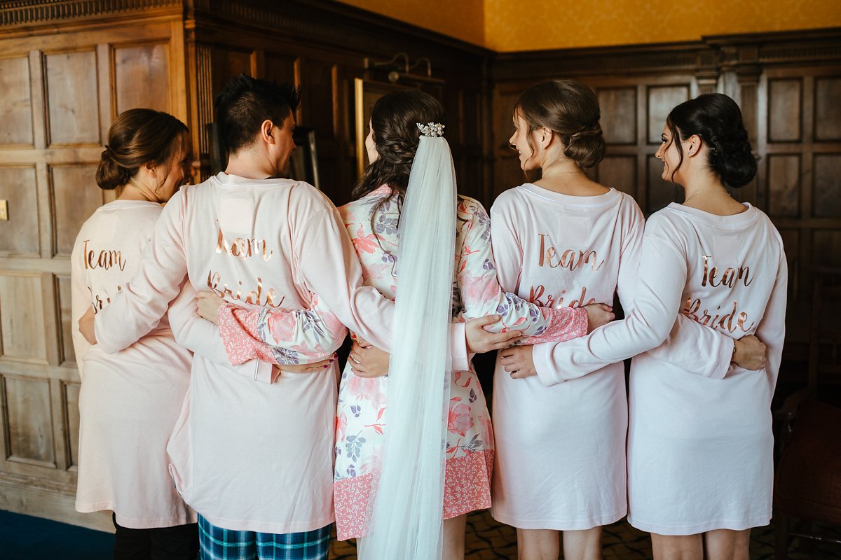 Bridal party in pink