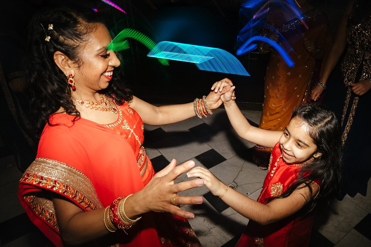 Wedding party at hindu wedding