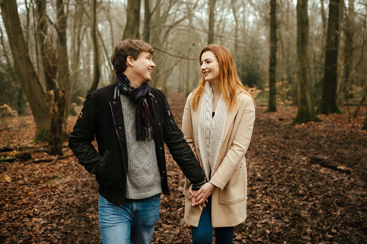 Muddy woodland walks in Coombe Hill