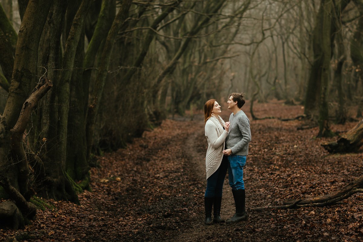 Muddy woodland walks in Coombe Hill