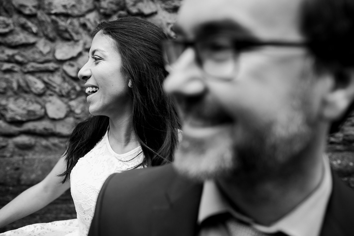 Wedding photos in Cambridge town centre